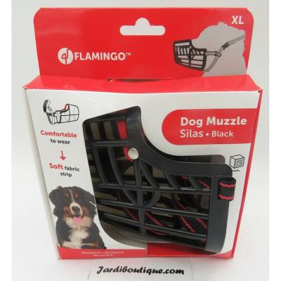FLAMINGO  Museli&egrave;re Silas XL Noir pour Chien 40cm 44-59cm