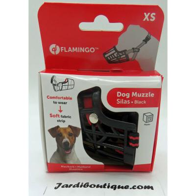 FLAMINGO  Museli&egrave;re Silas Xs Noir pour Chien 24cm 30-38cm
