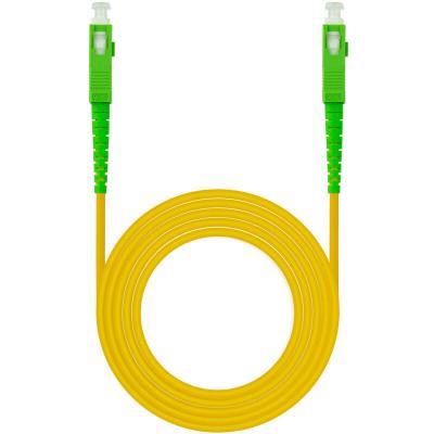 NANOCABLE C&acirc;ble fibre optique  SC/APC vers SC/APC monomode Simplex LSZH 10 m jaune