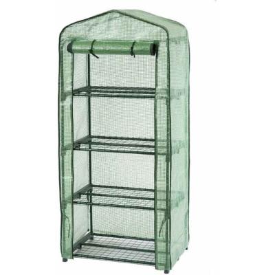 NATURE Serre de jardin avec &eacute;tag&egrave;re &agrave; 4 niveaux H160 x 69 x49 cm