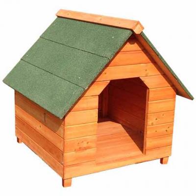 ANIMAL VALLEY Niche pour chien -  - Natura XL - Sur&eacute;lev&eacute;e - Pin - Toit shingle double pente 