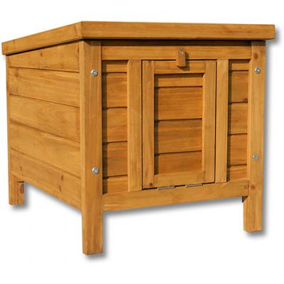 WILTEC Niche pour chien et petits animaux - Rongeurs - Clapier Lapin - Bois d&eacute;pic&eacute;a - Toit &eacute;tanche - 420x515x430mm 