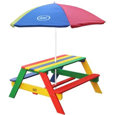 AXI  Table Picnic NICK Multicolore avec parasol Multicolore 98x95x49cm