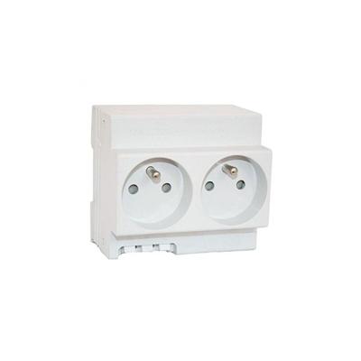 DIGITAL ELECTRIC Prise modulaire double  - 2p+t - 2x16a - blanche