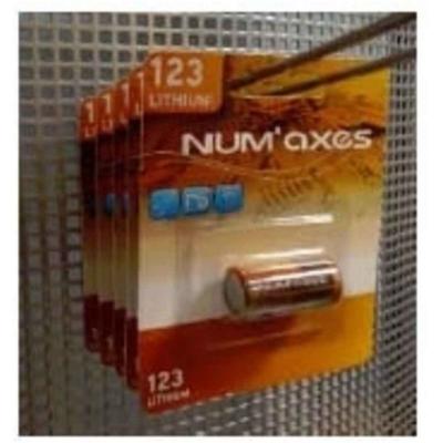 NUMAXES Pile lithium Num'axes 3V CR123A compatible avec colliers Canicalm et Canibeep