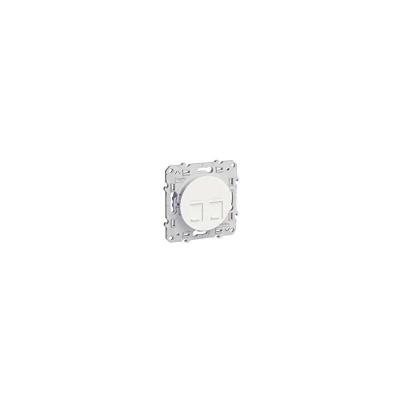 SCHNEIDER Odace, prise double RJ45 Blanc, grade 3 (multim&eacute;dia) cat. 6 STP, &agrave; vis