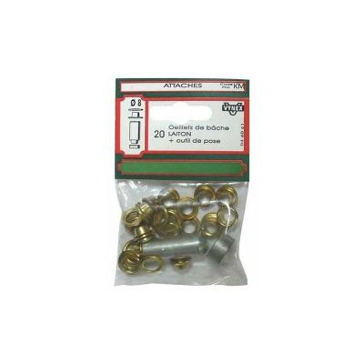 VYNEX Oeillet b&acirc;che + outil - lot de 20 - d: 8 mm - 