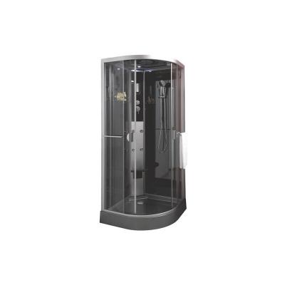 ONDEE Cabine hydromassante NED - Sans silicone - 1/4C 90cm - Gris - En kit