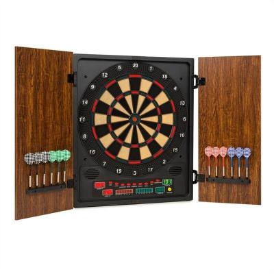 KLARFIT oneConcept Dartmaster 180 Cible Jeu de fl&eacute;chettes &eacute;lectronique Embouts souples - marron 