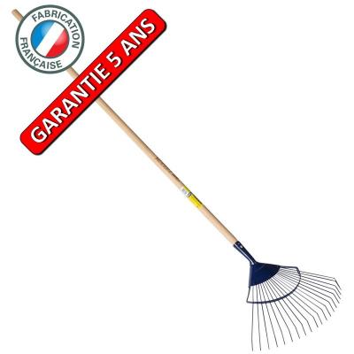 OUTILS PERRIN  Balai &agrave; Gazon Dent Rond Professionnel Emmanch&eacute; Droit 150, 22 Dents