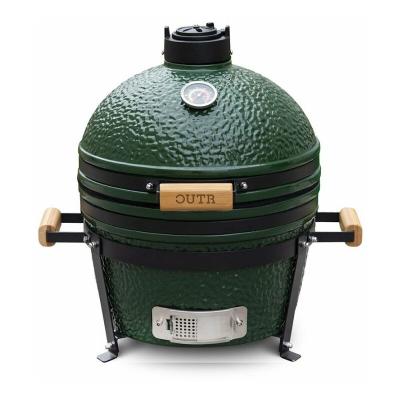 OUTR Barbecue C&eacute;ramique Kamado Medium 40 cm Vert - Vert