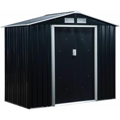 OUTSUNNY Abri de jardin - remise pour outils - cabanon porte verrouillable - t&ocirc;le d'acier