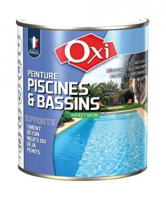 OXI Peinture piscine bassin blanc satin 2.5L  embellir r&eacute;nover r&eacute;siste aux traitements et eau de mer