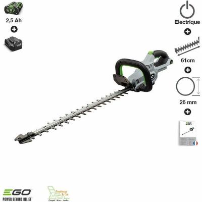 EGO POWER+ Pack sculpte-haies sans fil batterie et chargeur inclus lame double 60 cm Egopower HT2410E
