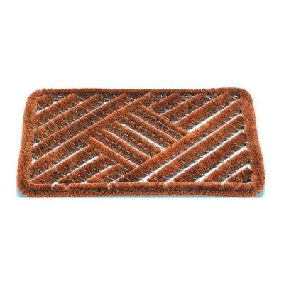  Paillasson brosses en coco coco naturel/acier L390xl590xS30 mm