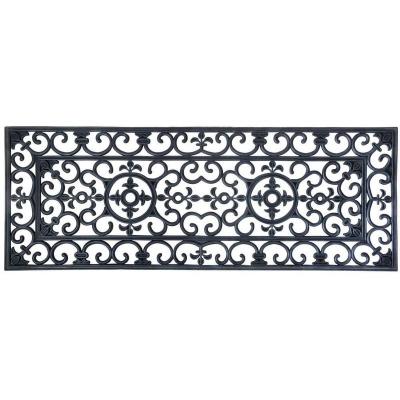 ESSCHERT DESIGN Paillasson - Caoutchouc - 120 x 45 cm - Livraison gratuite - Noir