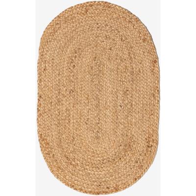 SKLUM  Paillasson Ovale Tress&eacute; en Jute Naturelle Jamis           Yute