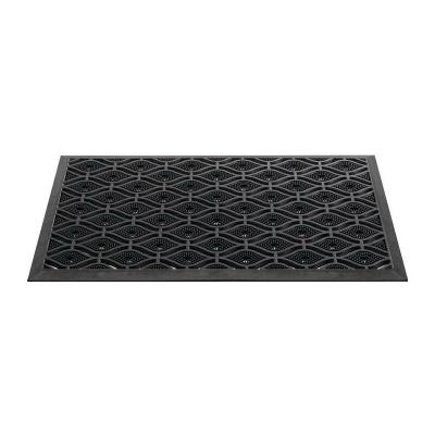  Paillasson noir caoutchouc L450xl750xS15 mm