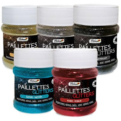 RICHARD COLORANTS Pot &agrave; paillettes couleur argent Richard Colorant 80g