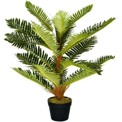 Palmier artificiel H.0,85 m grand r&eacute;alisme pot inclus