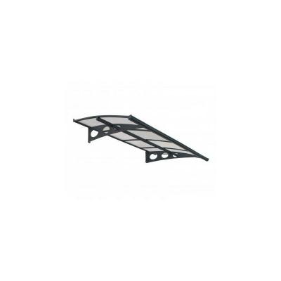 HTTPS: OUTIROR.COM IMG P 9 3 2 1 9321.JPG Marquise auvent de porte en aluminium - 223.5 x 139 x 33 cm - anthracite 