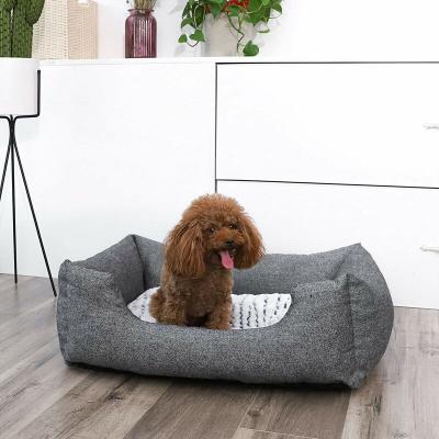 FEANDREA Panier pour Chien Lit S 60 x 50 x 22 cm Dog Bed Coussin Matelas Animaux PGW22G