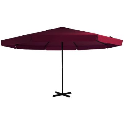 VIDAXL Parasol avec m&acirc;t en aluminium 500 cm Bordeaux  Rouge bordeaux