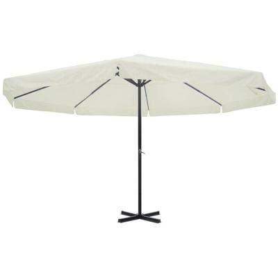 VIDAXL Parasol Blanc Aluminium 500 cm - 