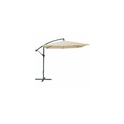  Parasol d&eacute;port&eacute; 250 x 250 cm en aluminium et acier sable