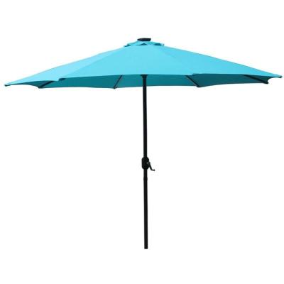 CONCEPT USINE MANAROLA - Parasol droit rond led 2,92 x 2,92 m bleu 