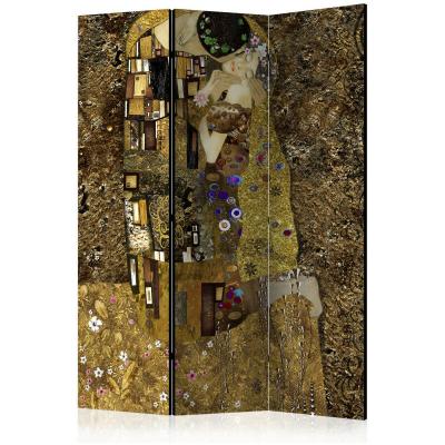 Paravent 3 volets - golden kiss [room dividers] A1-PARAVENT469