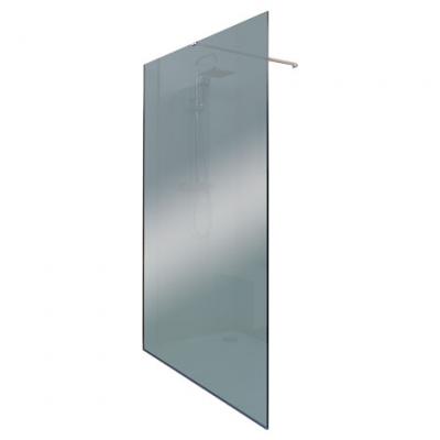ONDEE Paroi ITALIENNE - Paroi 120x200x0,8cm - Verre tremp&eacute; - S&eacute;rigraphie Fum&eacute;e