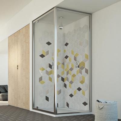 IDRALITE  ? Porte de douche battante 70x70 cm ? Verre s&eacute;curit&eacute; 6 mm transparent ? Hauteur 198 cm ? Aluminium anodis&eacute; chrom&eacute; ? Ouverture 42 cm