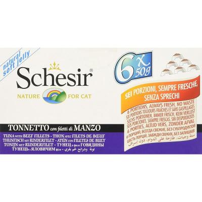 SCHESIR Thon avec Filets de Buf Multipack 6 Unit&eacute;s 6x50 gr 