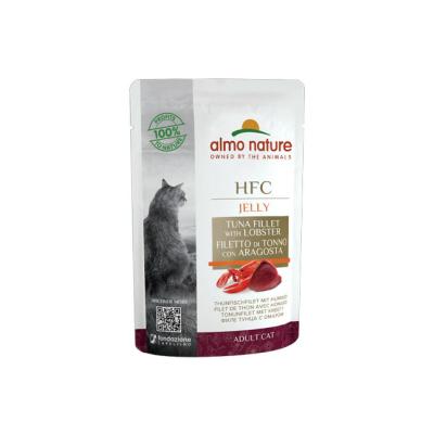 ALMO NATURE HFC Lot  Jelly 24 x 55 g pour chat - filets de thon, homard