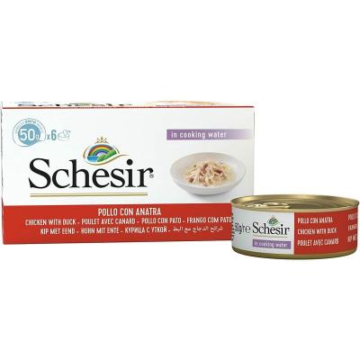 SCHESIR  Chat - Filets De Poulet Et Canard Au Naturel 6X50 Gr 6X50 Gr 