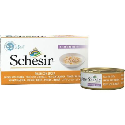 SCHESIR  Chat - Filets De Poulet Et Citrouille Au Naturel 6X50 Gr 