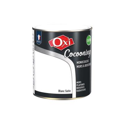 OXI Peinture Murs et boiseries - Monocouche - Satin - Blanc - 2.5L
