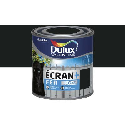 DULUX VALENTINE Peinture Sp&eacute;ciale Fer  &Eacute;cran+ Brillant Noir 0,25L