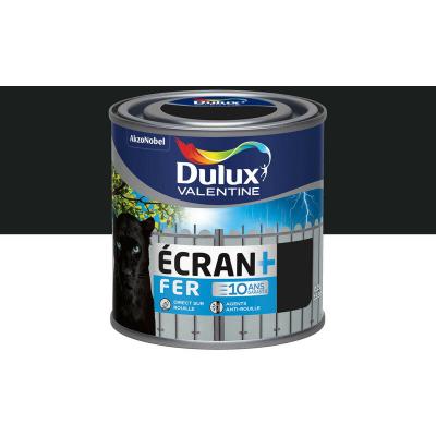 DULUX VALENTINE Peinture Sp&eacute;ciale Fer  &Eacute;cran+ Mat Noir 0,25L
