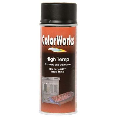 COLORWORKS Peinture Haute Temperature Noire 400ml  Noir
