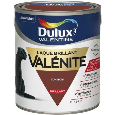 DULUX VALENTINE Laque Valenite - Multi-supports - Brillant - Ton bois - 2L