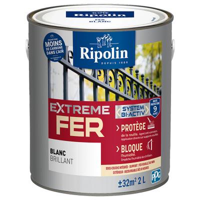 RIPOLIN Peinture fer -  - 396027 - Blanc - Brillant - 2 L 