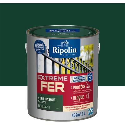 RIPOLIN Extr&ecirc;me fer base vert basque RAL 6005 brillant -  - 2 L