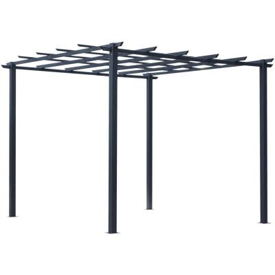 OUTSUNNY Pergola autoportante style contemporain - toit terrasse &agrave; d&eacute;corer