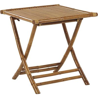 BELIANI Table de jardin en bambou 70 x 70 cm SPELLO