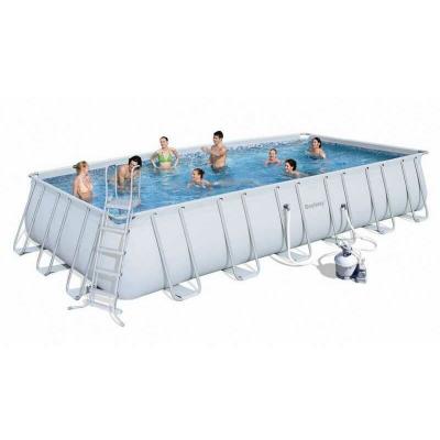 BESTWAY  ? Piscine tubulaire Power-Steel 732 x 366 x 132 cm ? Tritech PVC-polyester 3 couches ? Acier anti-corrosion ? Capacit&eacute; 30 045 L - 732X366X132H