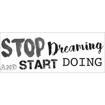 PLAGE Sticker d&eacute;coratif autocollant, citation encourageante pour motiver, 24 cm X 68 cm