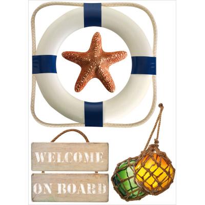 PLAGE  152768 Sticker Mural - Southampton, 1 Planche, 48 x 68 cm