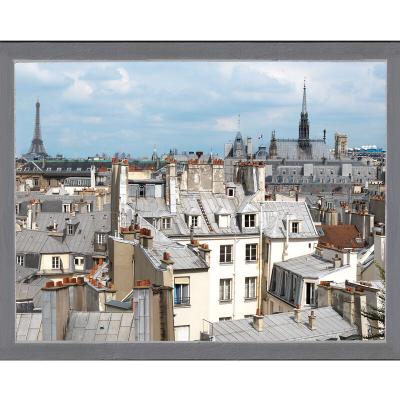 PLAGE   Sticker Fen&ecirc;tre trompe l'oeil adh&eacute;sive  - Toits de Paris60x75cm